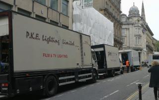 Invisible crews on Corn Street, Bristol (credit Bristol Live / Jon Kent)